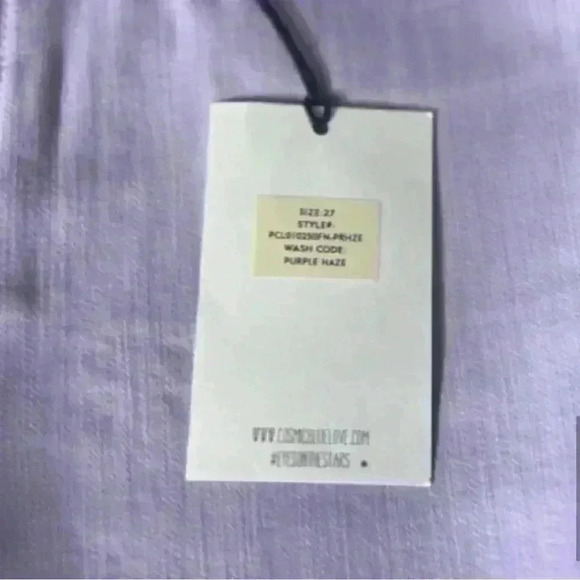 Cosmic Blue Stitch Fix Love Milo Side Split Capri Skinny Jean Purple Haze Sz 27 - Picture 11 of 14